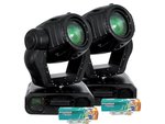 2 x CABEZA MOVIL  16 CANALES CONTROLADAS POR DMX512 FUNDA TRANSPORTE  400W