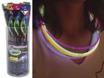 JUEGO DE COLLARES LUMINISCENTES 24 UNIDADES  CAJA BRILLA EN LA OSCURIDAD