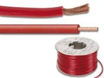 BOBINA ROLLO DE CABLE DE ALIMENTACION ROJO TRANSPARENTE PARA COCHE 6mm  100m