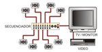 SECUENCIADOR 6 CAMARAS AUDIO VIDEO VIGILANCIA 6 CANALES