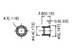 SOPORTE PARA LED 3mm EMPROTRAR EN CHASIS POR PESTAAS