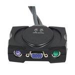CONMUTADOR KMV DE 2 PUERTOS VGA  PS2 MANUAL 180m