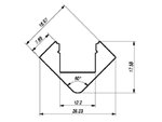 PERFIL DE ALUMINIO PARA CINTAS Y TIRAS CON LEDs COLOCACION A 45  2 m