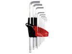 JUEGO SET DE LLAVES ALLEN CON CABEZA ESFERICA HEXAGONAL CON SOPORTE  9 UNIDADES