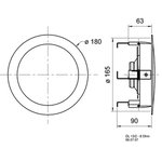 ALTAVOZ PARA TECHO DL132T  13cm 5 VISATON 8 Ohm 30W