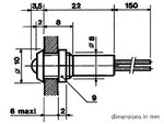 PILOTO CON LED 12V AMARILLO INTERMITENTE  CAJA NEGRA CABLES