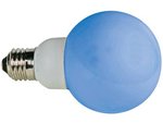 BOMBILLA CON LED COLOR AZUL CASQUILLO E27 230Vac 20 LEDs