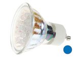 BOMBILLA CON LEDs CASQUILLO GU10 COLOR AZUL 240Vac 1W