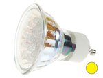 BOMBILLA CON LEDs CASQUILLO GU10 COLOR AMARILLO 240Vac 1W