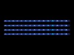 4 x CINTA DE 15 LEDs RIGIDA DECORATIVA 27W 12V COLOR AZUL  4 UNIDADES