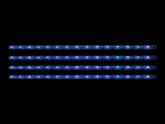 4 x CINTA DE 15 LEDs RIGIDA DECORATIVA 27W 12V COLOR AZUL  4 UNIDADES