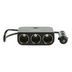 ADAPTADOR MECHERO COCHE 3 VIAS 12 VDC  USB 5 VDC