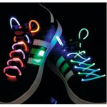 CORDONES ZAPATOS VERDEMORADO LED RESISTENTES AGUA 70h LUMINISCENTES