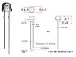 LED 5mm TRANSPARENTE ROJO 4600mcd 100�