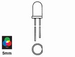 LED ESTANDAR 5mm ROJO TRANSPARENTE ANGULO VISION 20� > 900  1100mcd
