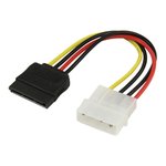 CABLE ALIMENTACION SATA 15P HEMBRAMOLEX 4P MACHO 15cm