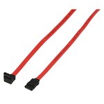 CABLE DATOS SATA PLANO MACHO  MACHO ACODADO 1m ROJO