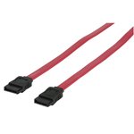 CABLE DE DATOS SATA 3.0 PLANO MACHO  MACHO 50cm ROJO