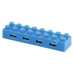 CONCENTRADOR HUB 4 PUERTOS USB 2.0 FORMA DE BLOQUE AZUL
