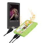 ALTAVOZ PORTATIL FORMA CASSETTE JACK MACHO 3.5mm VERDE