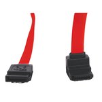 CABLE DATOS SATA 7P ACODADO HEMBRA  HEMBRA ROJO 1m