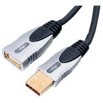 CABLE USB A MACHO  USB A HEMBRA ALTA CALIDAD 18m ORO