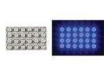 ILUMINACION CON 24 LEDs COLOR AZUL DIFUSOR REDONDO 2W 34x20mm