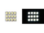 ILUMINACION CON 12 LEDs COLOR BLANCO BLANCOS DIFUSOR REDONDO 1W 17x20mm