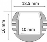 PERFIL ALUMINIO CIRCULAR TIRA LEDs PARIS AEREO 1m