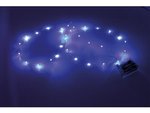 CADENA DE LUZ CON LEDs DE COLOR AZUL 30 LEDs A PILAS  LONGITUD 180 cm