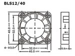 VENTILADOR 12VDC COJINETE LISO 40 x 40 x 10 mm 6000rpm