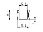 PERFIL DE ALUMINIO PARA CINTAS DE LEDs CON DIFUSOR TRANSPARENTE  2m