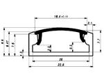 PERFIL DE ALUMINIO PARA CINTAS DE LEDs  PLANO Y ANCHO PARA CINTAS POTENTES 2m