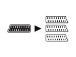 SCARTBOX  EUROCONECTOR SCART MACHO  3 x CONECTOR SCART HEMBRA  PROFESIONAL