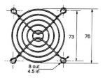 REJILLA PARA VENTILADOR 80 x 80mm