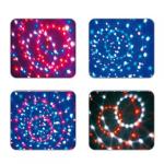 MINI SEMIESFERA RAYOS MOVILES AUTO CONTROL MUSICA MUSICAL EFECTOS  6 x LEDS 3W