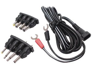 CABLE PARA ALIMENTADOR CARGADOR DC CON 8 CONECTORES CLAVIJA TERMINALES HORQUILLA