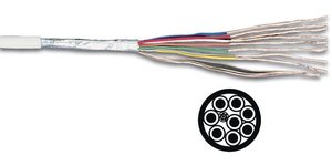 ROLLO BOBINA DE CABLE APANTALLADO 8 x 019mm BLANCO  100m