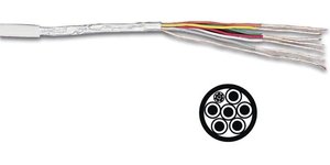 ROLLO BOBINA DE CABLE APANTALLADO 6 x 019mm BLANCO  100m