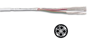 BOBINA ROLLO DE CABLE APANTALLADO 4 x 019mm BLANCO  100m