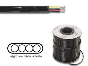 ROLLO BOBINA DE CABLE TELEFONICO 4 x 008mm NEGRO PLANO  100m