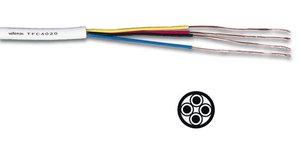 ROLLO BOBINA DE CABLE TELEFONICO 4 x 020mm BLANCO REDONDO  100m