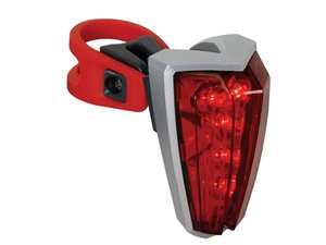 LUZ TRASERA PARA ASIENTO SILLIN DE BICICLETA  5 LEDs ROJOS  3 MODOS DE USO