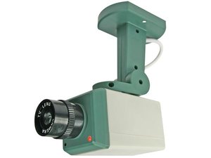 CAMARA FALSA GIRATORIA CON LED GIRA AL DETECTAR MOVIMIENTO PIR SENSOR DETECTOR