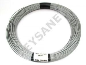 CABLE DE ACERO INOXIDABLE GALVANIZADO 3mm MAROMA ACERO GALBANIZADO ROLLO DE 100m