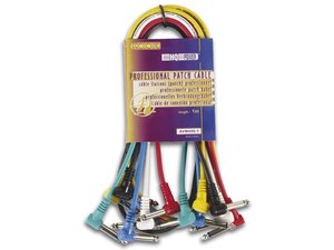 CABLE PATCH ALTA CALIDAD  JACK 635mm MONO 90 6 COLORES DIFERENTES  1m