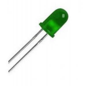 LED ESTANDAR 5mm VERDE DIFUSO  30  5  20 mcd