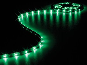 CINTA TIRA CON 150 LEDs RESISTENTE INTEMPERIE EXTERIORES COLOR VERDE 12Vdc  5 m