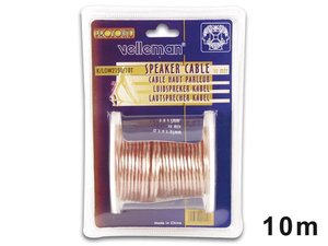 CABLE PARALELO TRANSPARENTE ALTAVOZ 2x150mm  10m 