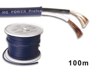 CABLE PARA ALTAVOZ PROFESIONAL ALTA CALIDAD COLOR AZUL  2 x 250mm BOBINA 100m